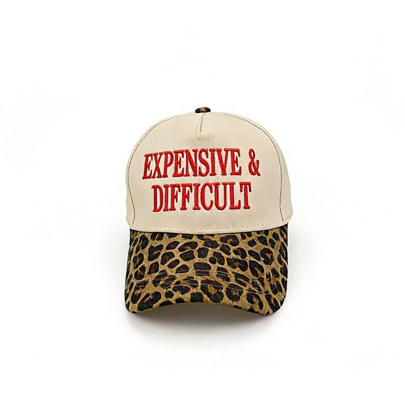 R1301 EXPENSIVE & DIFFICULT Leopard Contrast Brim Cap
