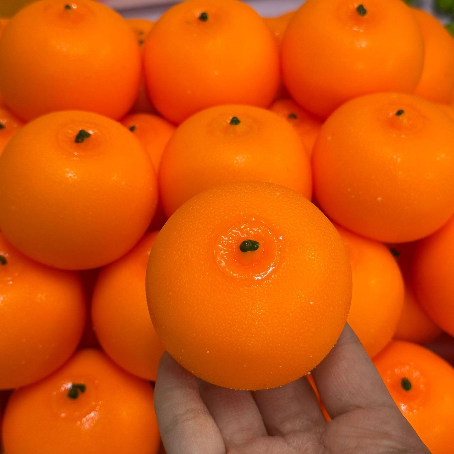 R1710 Orange Crunchy Stress Ball Squishy Toy