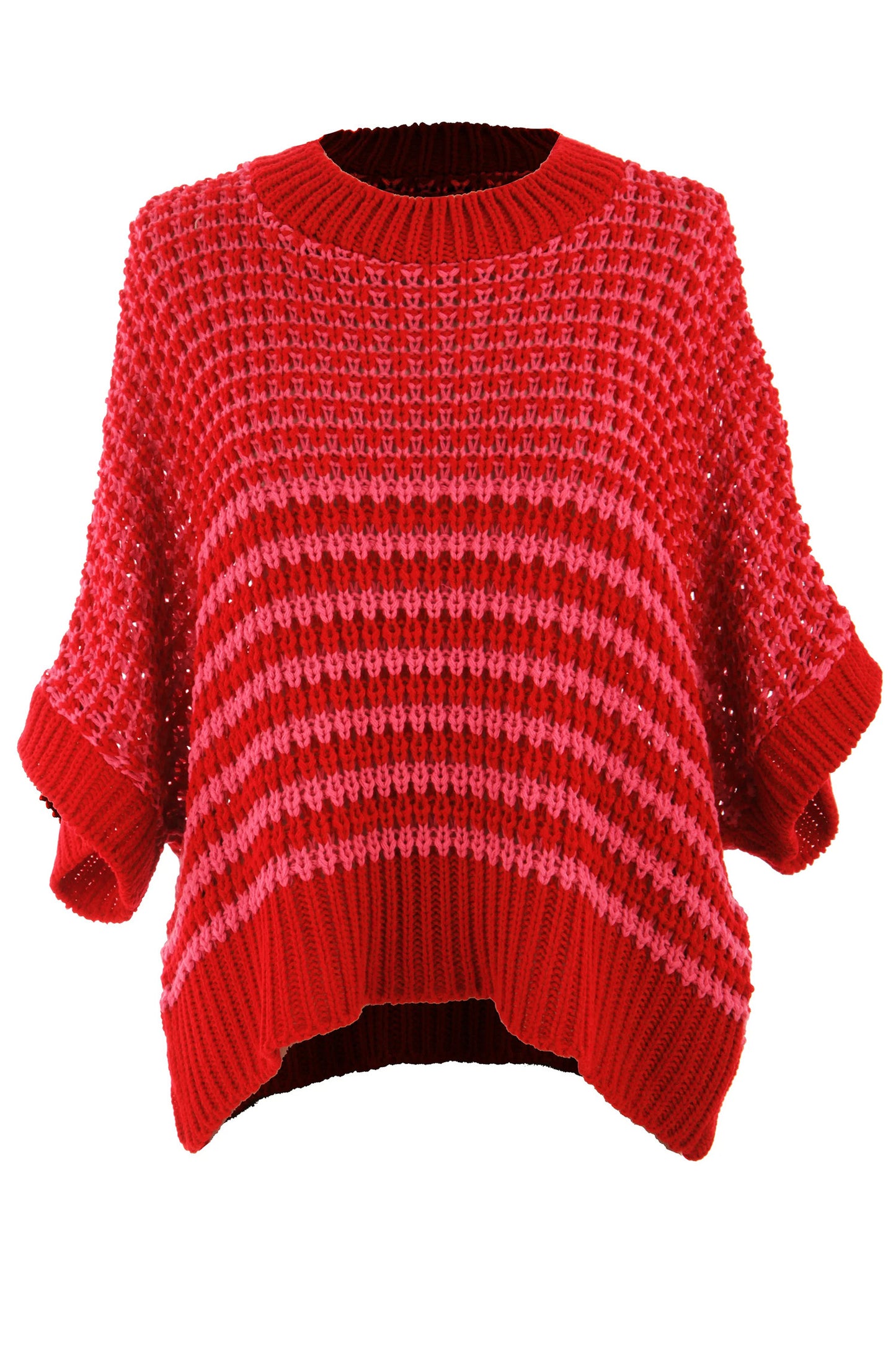 R1215 3/4 Draped Sleeve Slouchy Sweater
