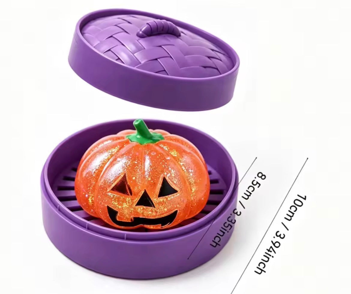 R1770 Glitter Halloween Ghost Dumplings Squishy Soft Slow Rebound