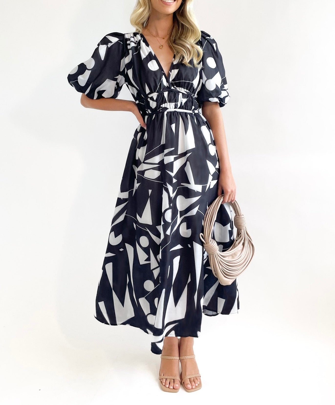 R1309 Summer Floral Print Long Dress