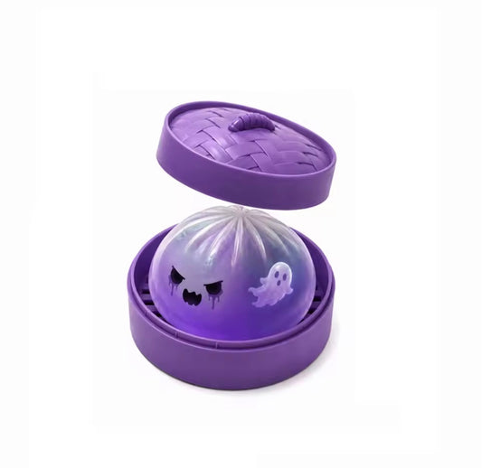 R1770 Glitter Halloween Ghost Dumplings Squishy Soft Slow Rebound