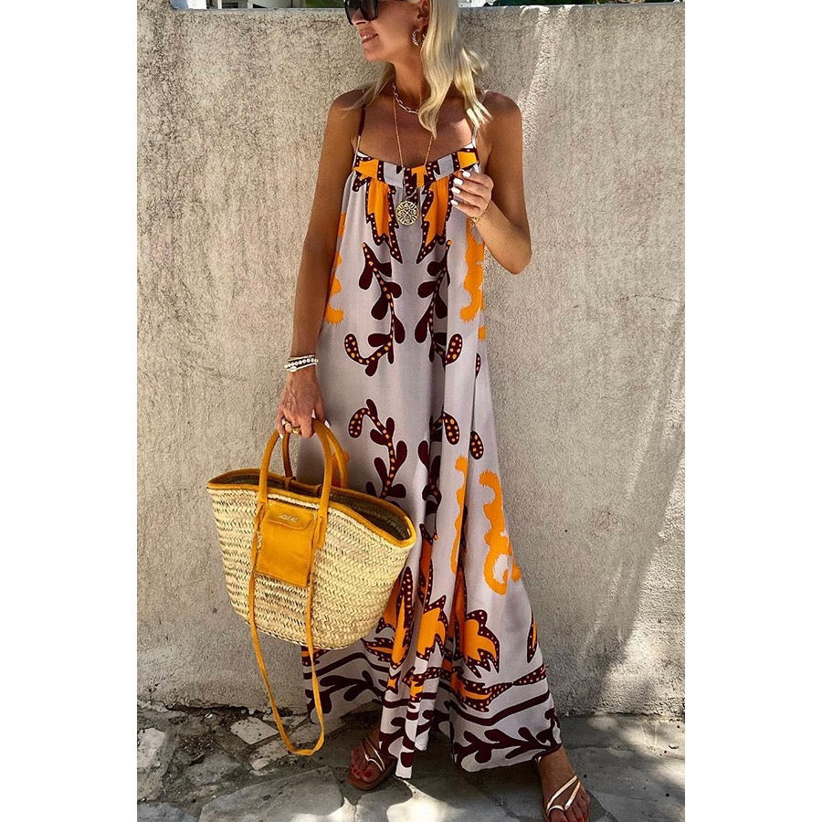 R1446 Boho Style Slip Dress
