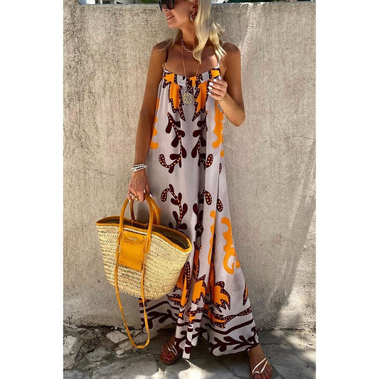 R1446 Boho Style Slip Dress