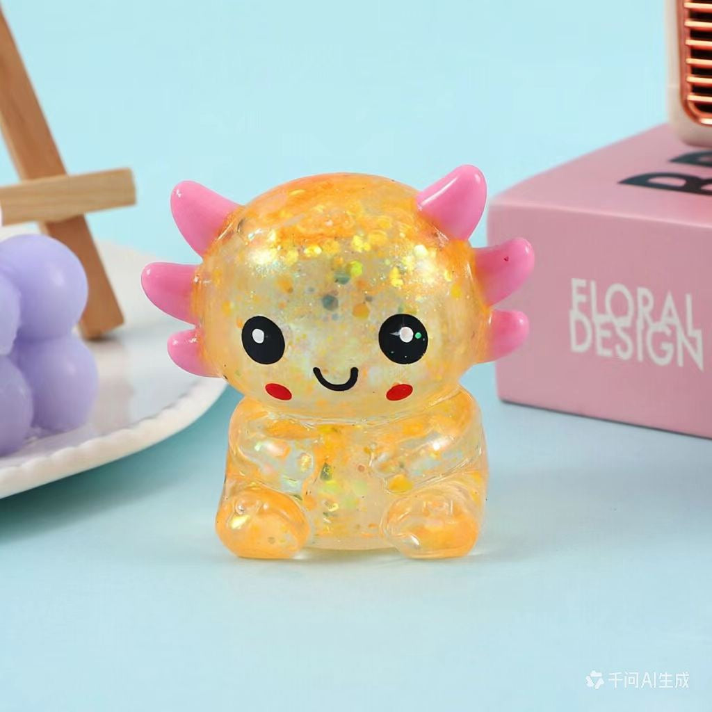 R1583 Axolotl Stress Balls Squishy Sensory Fidget Toys