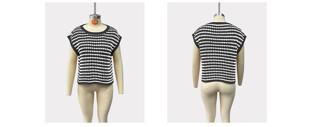 R1218 Short Sleeve Bat Sleeve Sweater Top