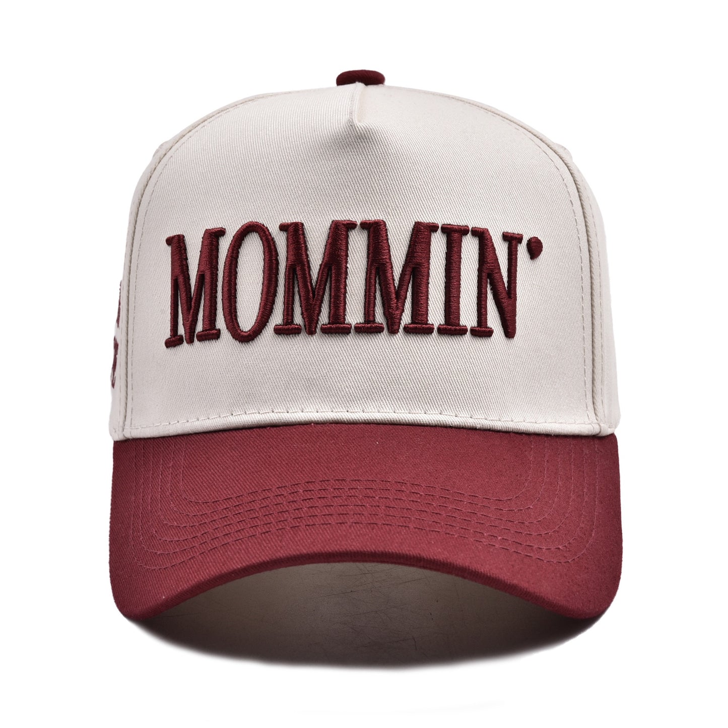 R1304 MOMMIN Embroidered Leopard Contrast Brim Baseball Cap