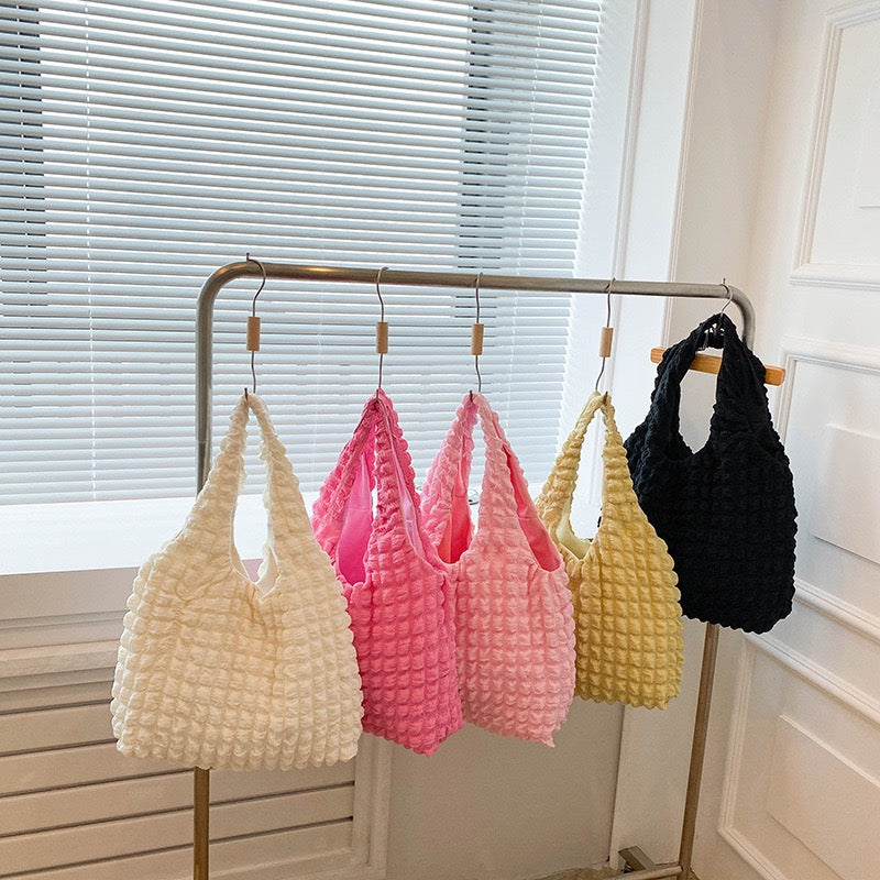 R1236 Puffy Textured Tote Bag