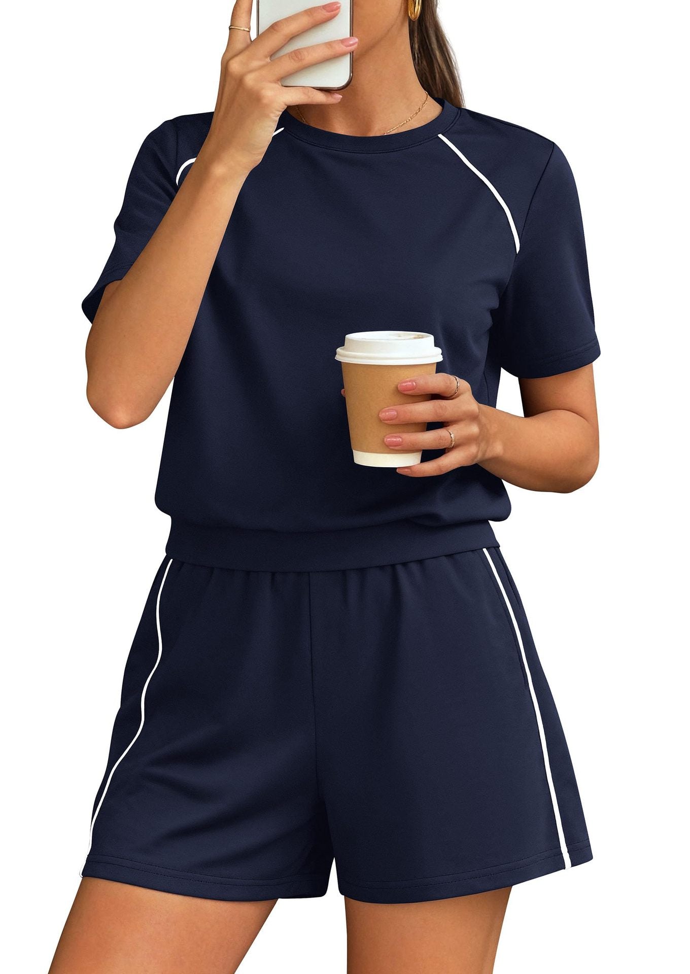 D5522 Two Pieces Shorts Set