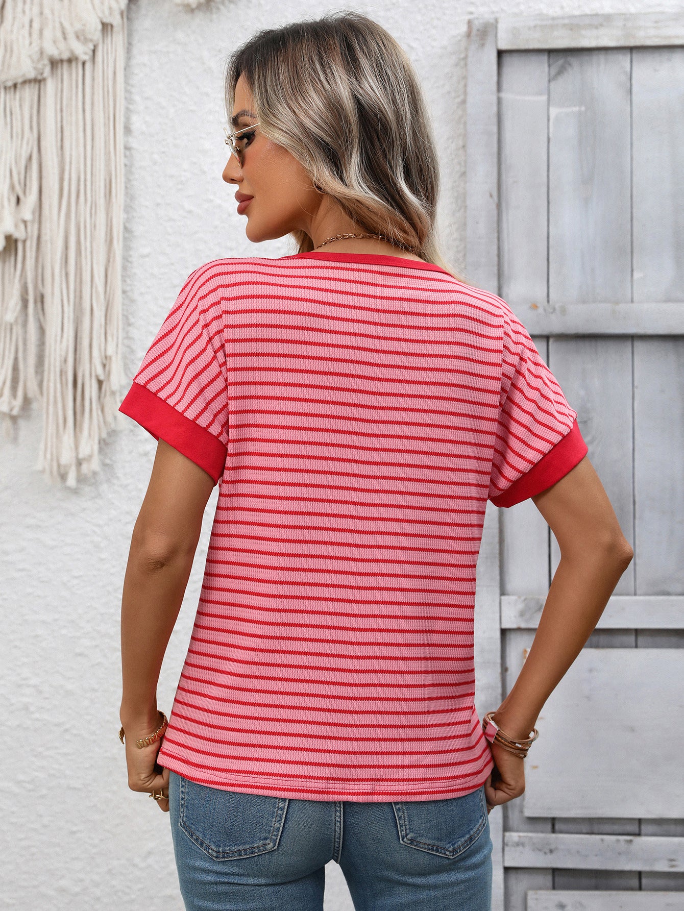 D5400 Short Sleeve Stripe T Shirt