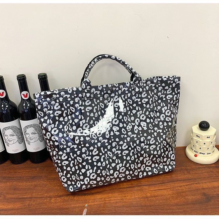 R1347 Leopard PU Leather Water Proof Tote Bag