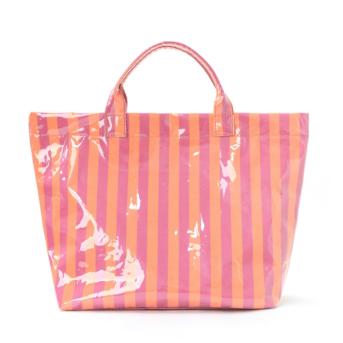 R1323 Glossy Striped Large Tote Bag