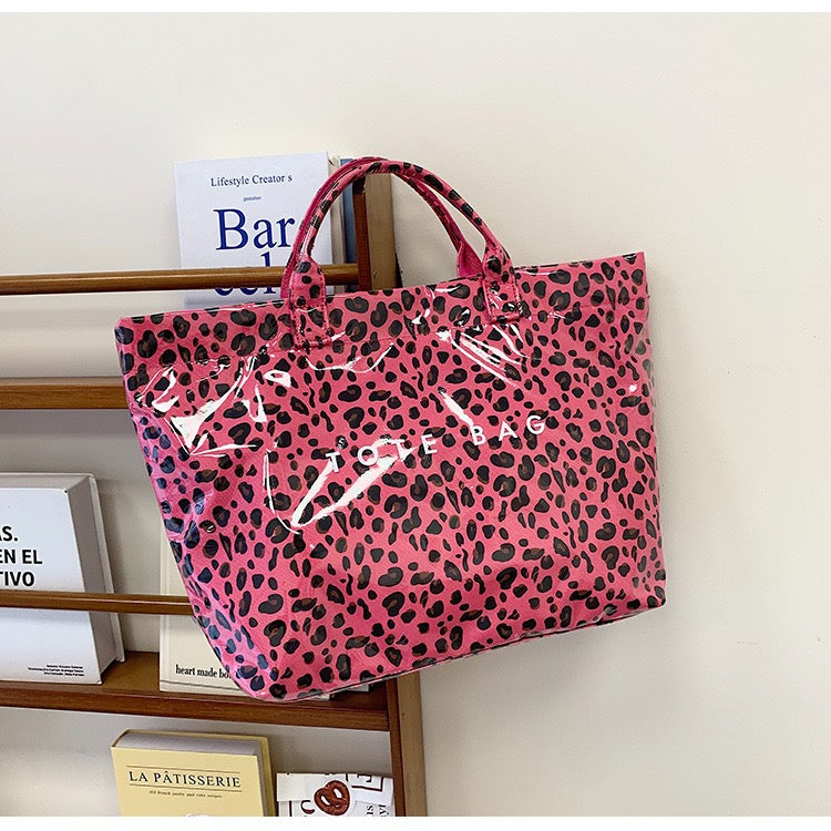 R1347 Leopard PU Leather Water Proof Tote Bag