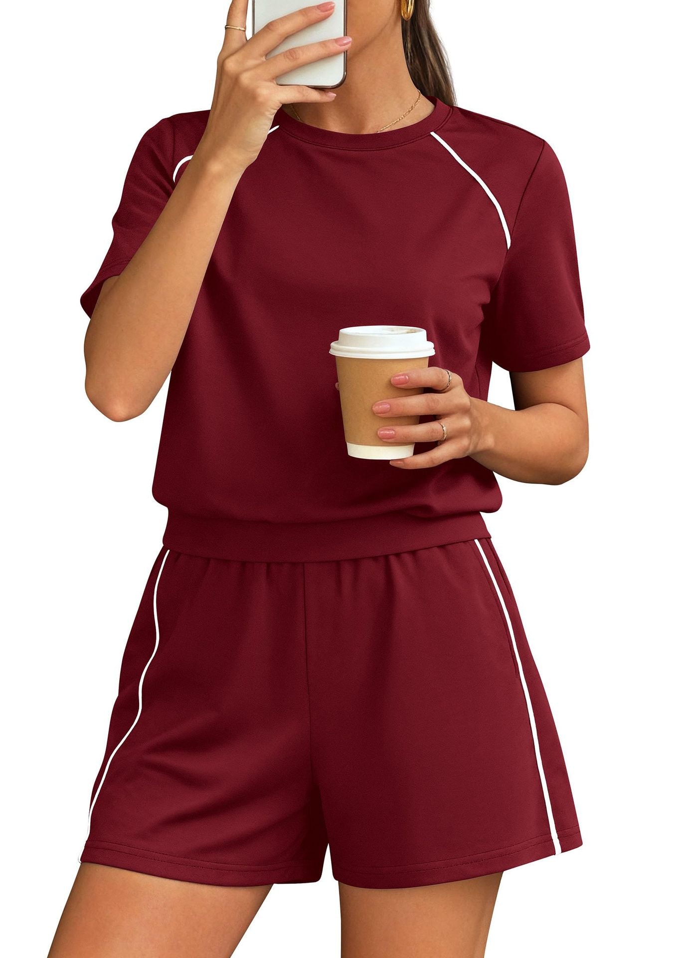 D5522 Two Pieces Shorts Set