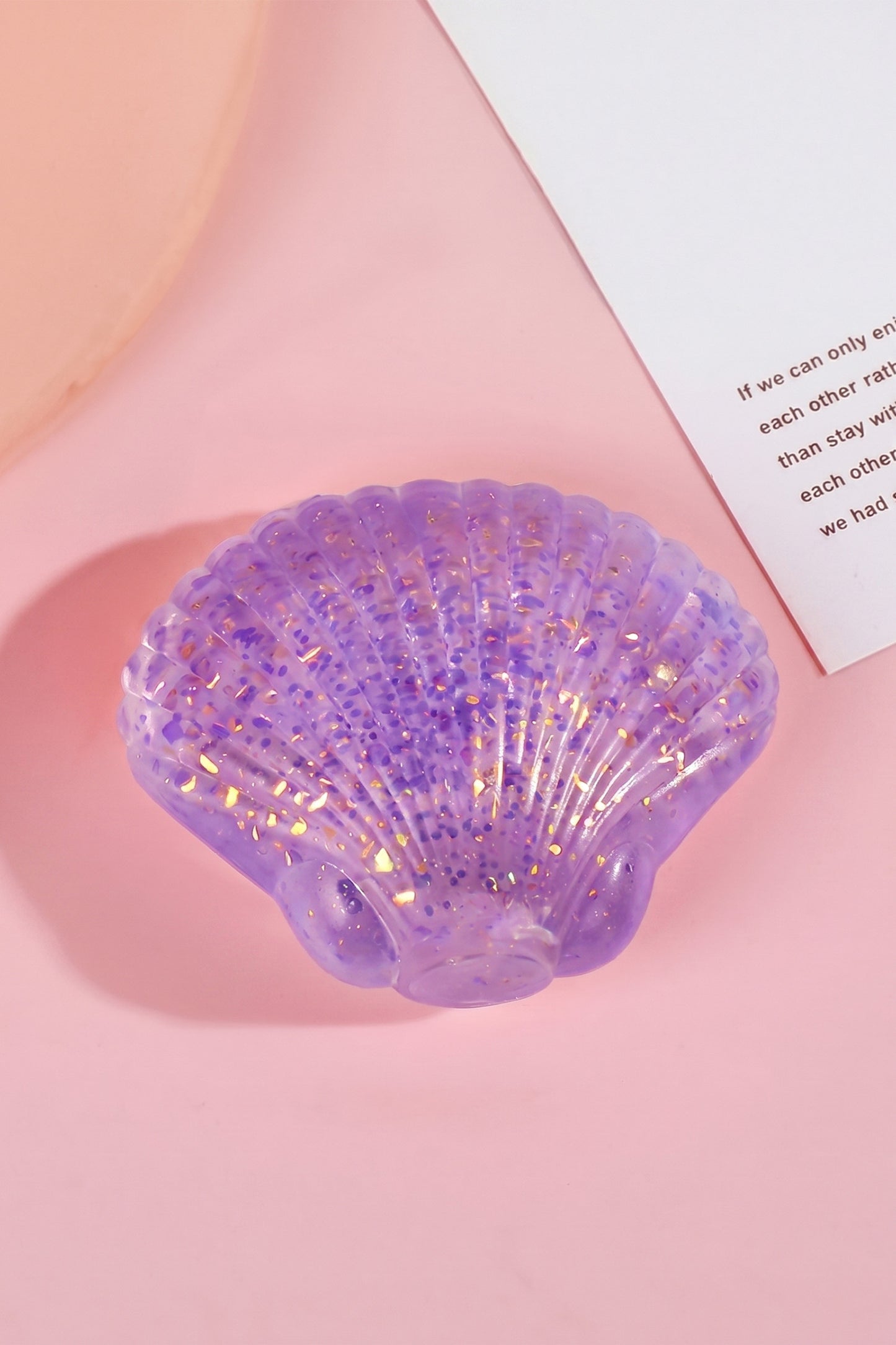 R1448  Glitter Shell Stress Relief Squish Ball Toy