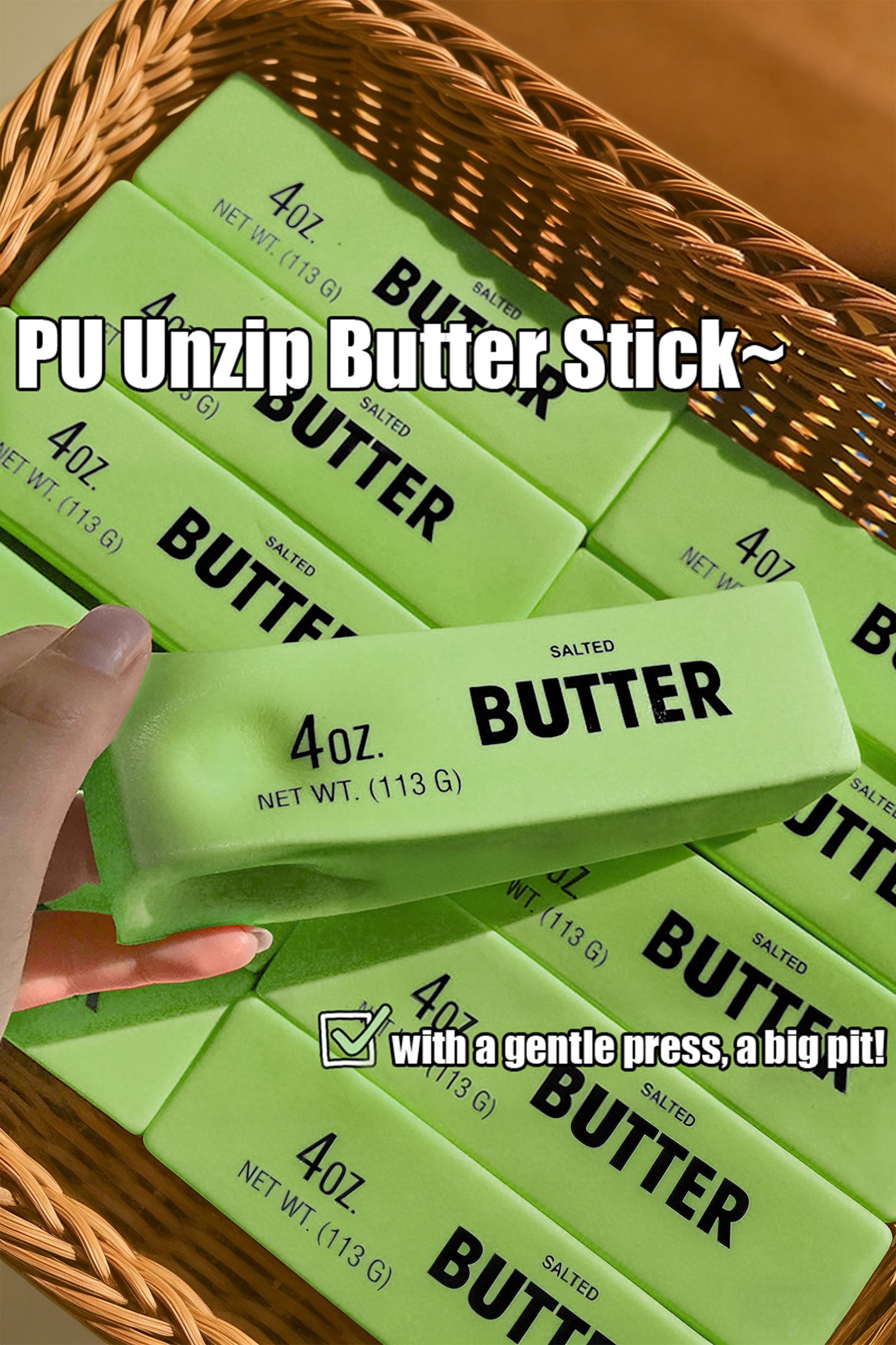 R1393 1PC PU Butter Sticker Relieve Pressure Toy