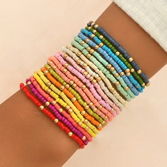 R1234 19pcs Boho Stretchy Bracelet Set