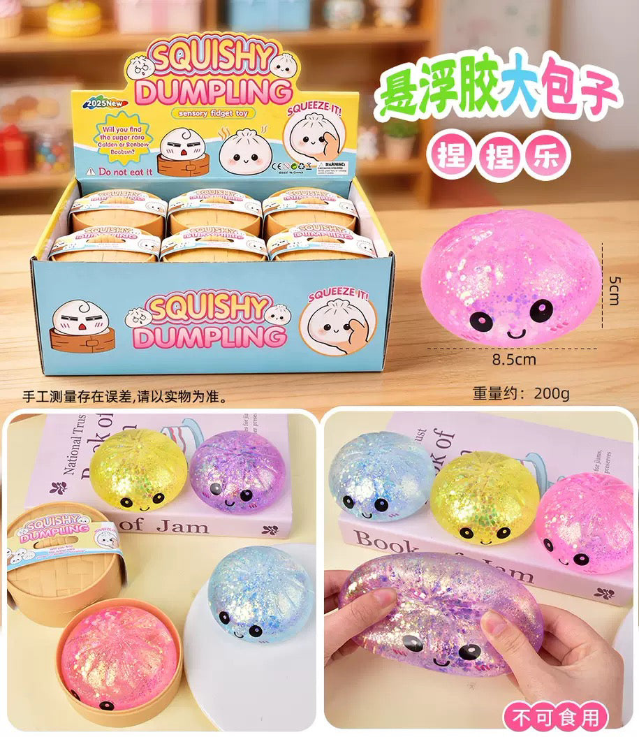 R1417 Cute Face Squishy Dumpling Stress Ball