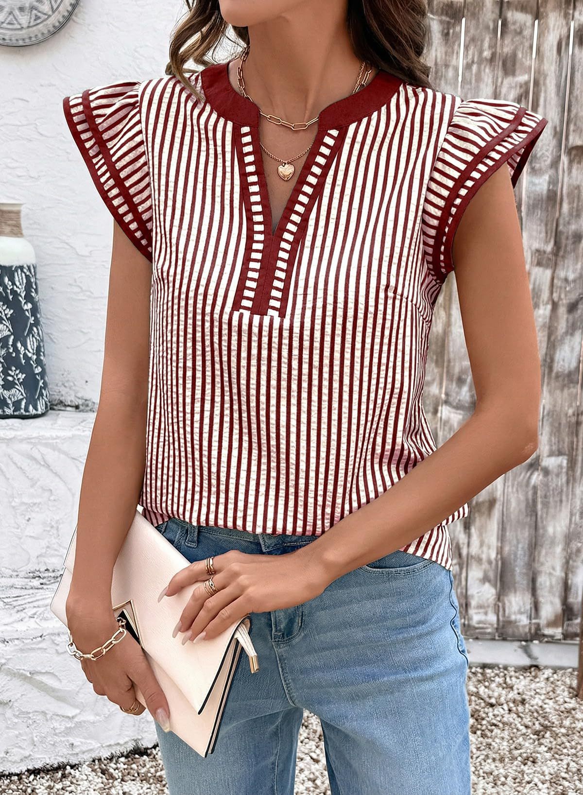 D5451 Summer Puff Sleeve Blouse