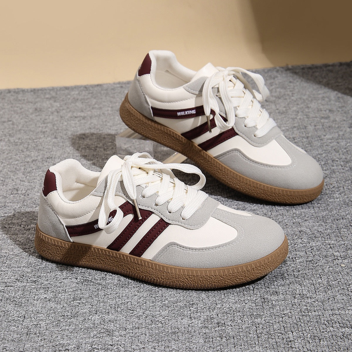 R1200 Pu Leather Lace-up Shoes