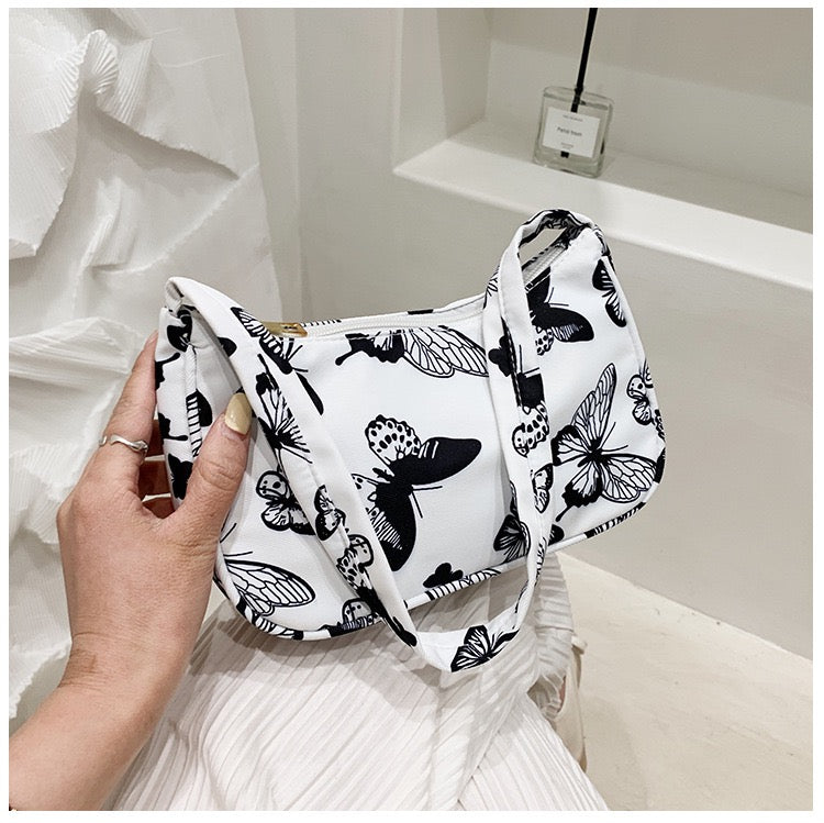 R1201 Leopard Print Minimalist Shoulder Bag