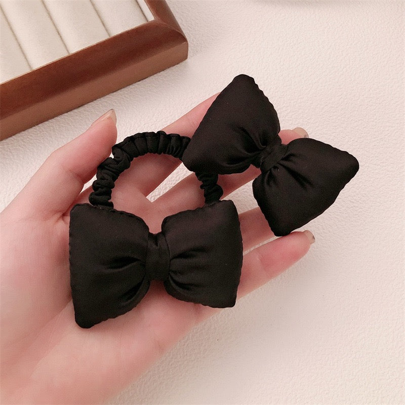 R1208 Puffy Bow Leopard Hair Tie