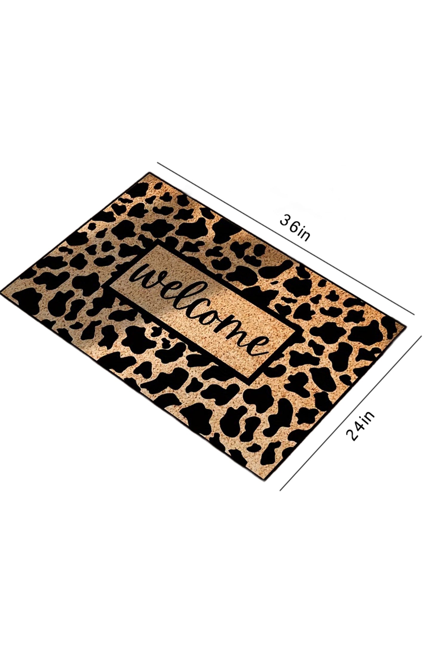 R1302 Camel Stylish Animal Print Welcome Doormat