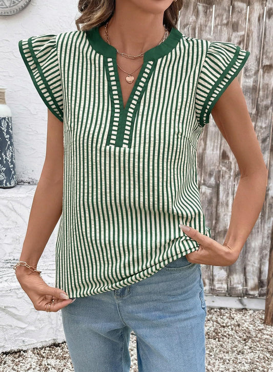 D5451 Summer Puff Sleeve Blouse