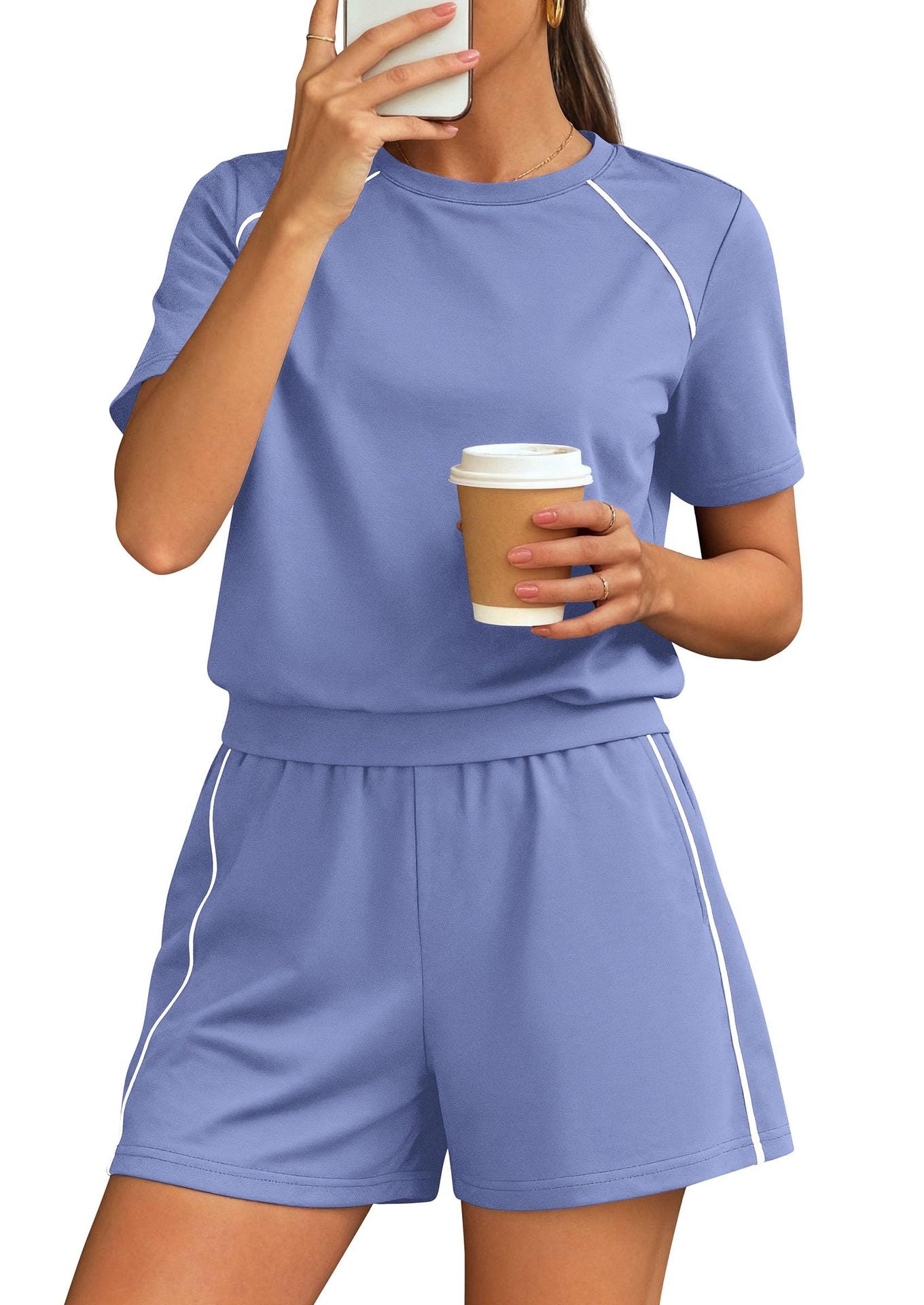 D5522 Two Pieces Shorts Set