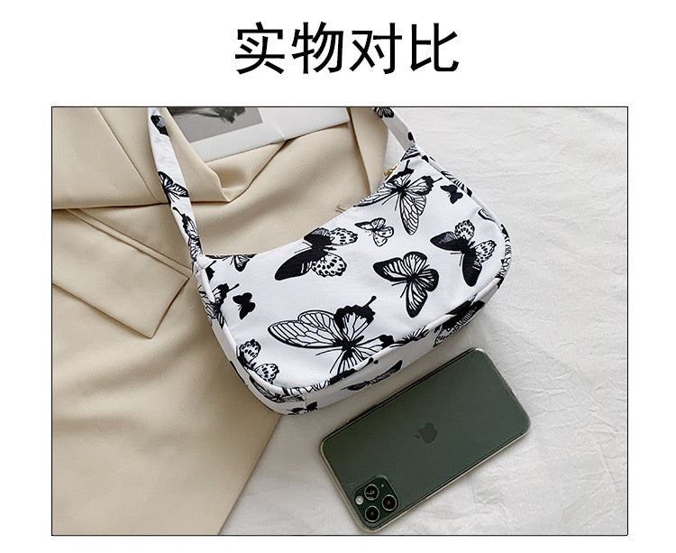 R1201 Leopard Print Minimalist Shoulder Bag