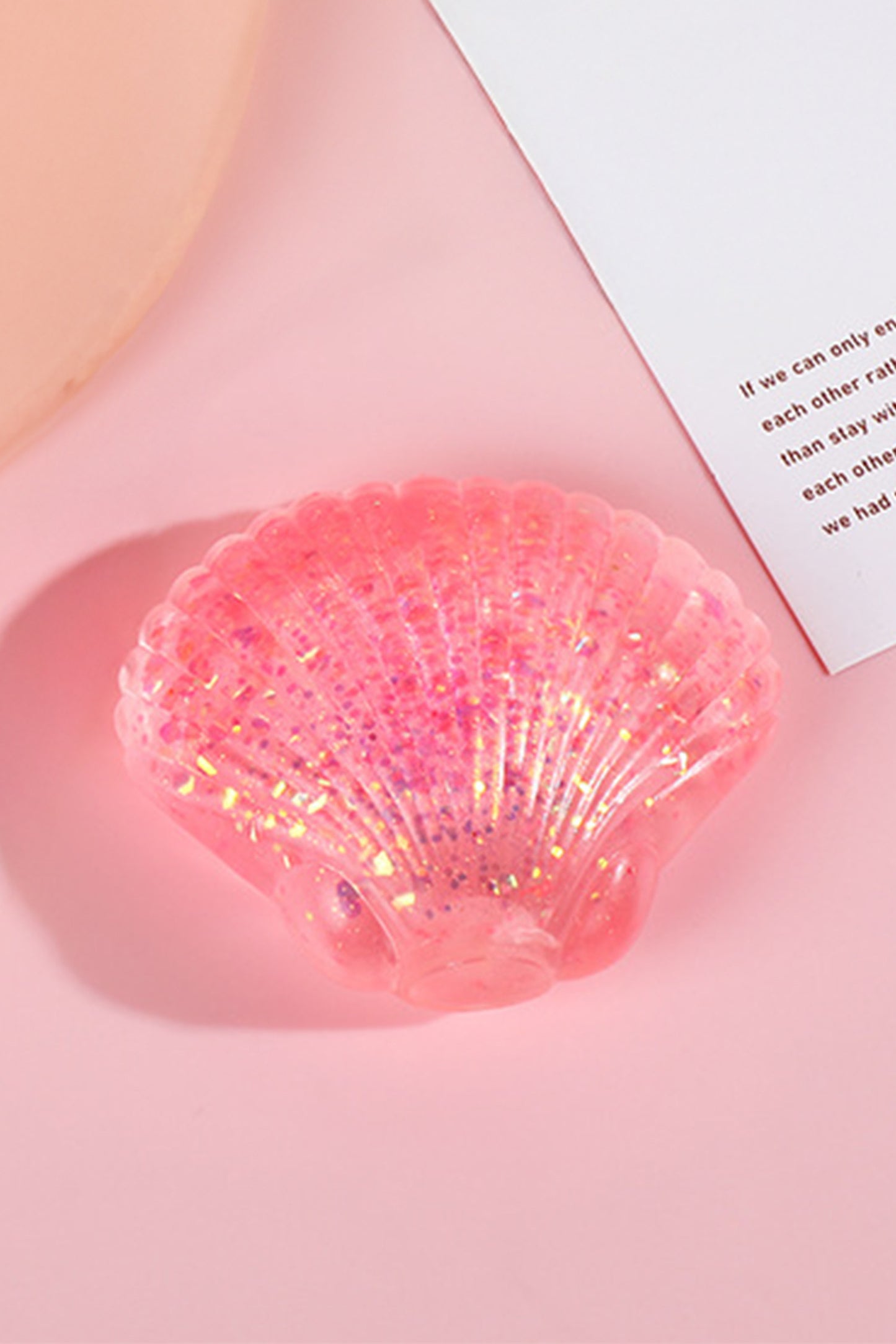 R1448  Glitter Shell Stress Relief Squish Ball Toy