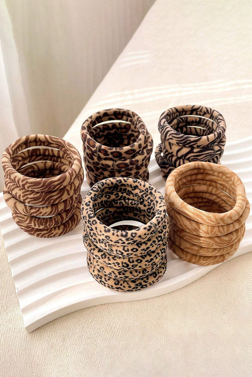 R1209 5pcs Animal Pattern Hair Tie