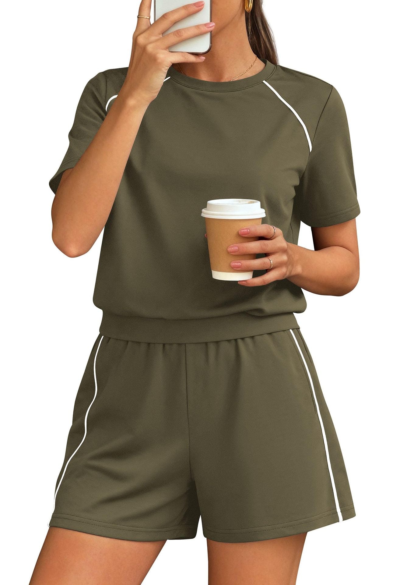 D5522 Two Pieces Shorts Set