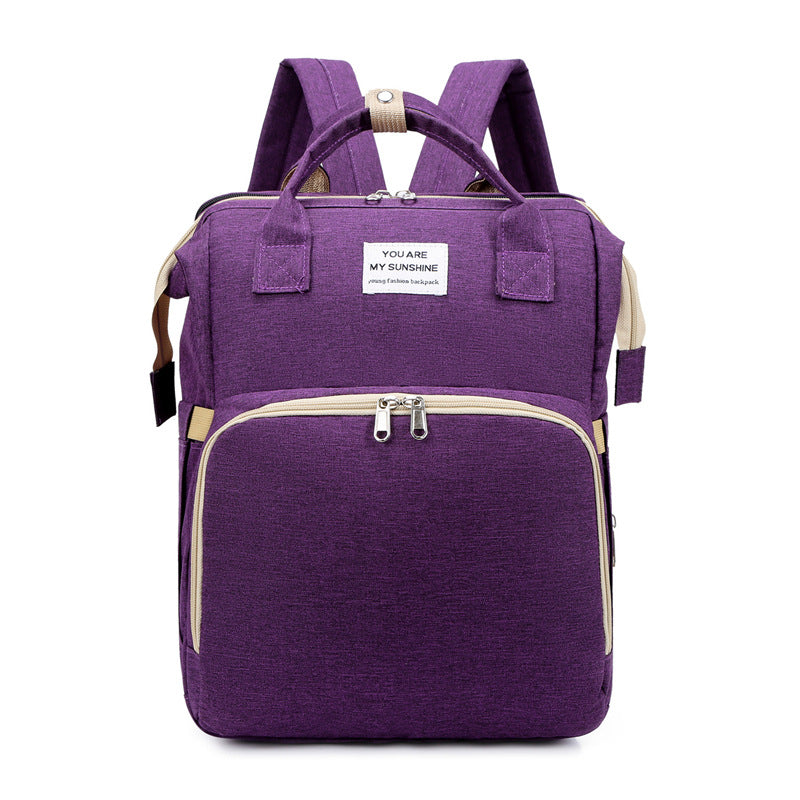 D5372 Multi-functional large-capacity baby crib mother and baby bag diaper bag