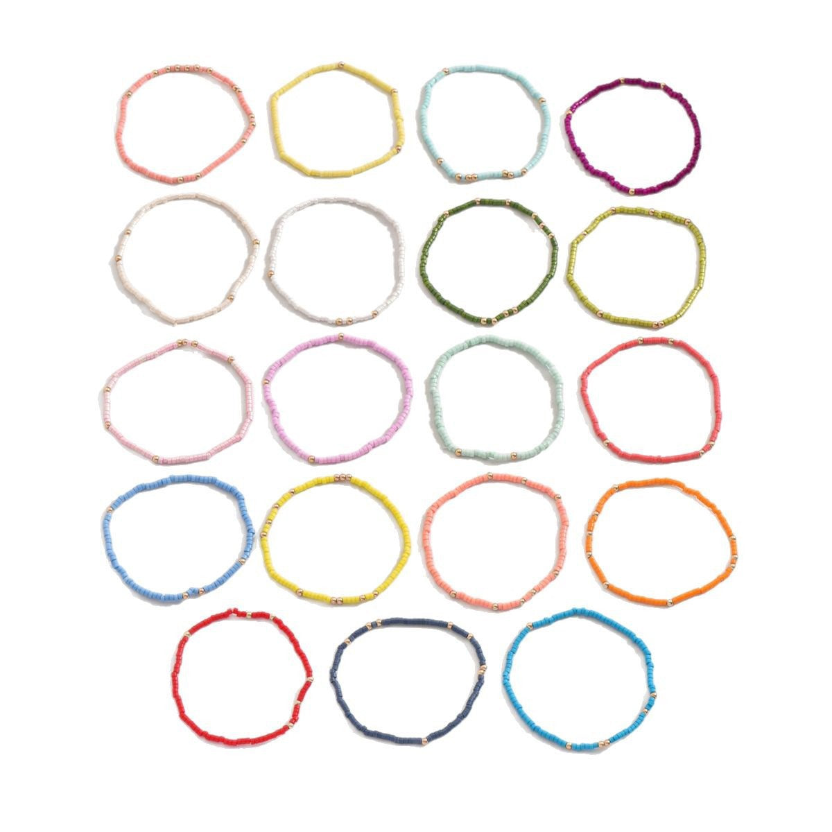 R1234 19pcs Boho Stretchy Bracelet Set