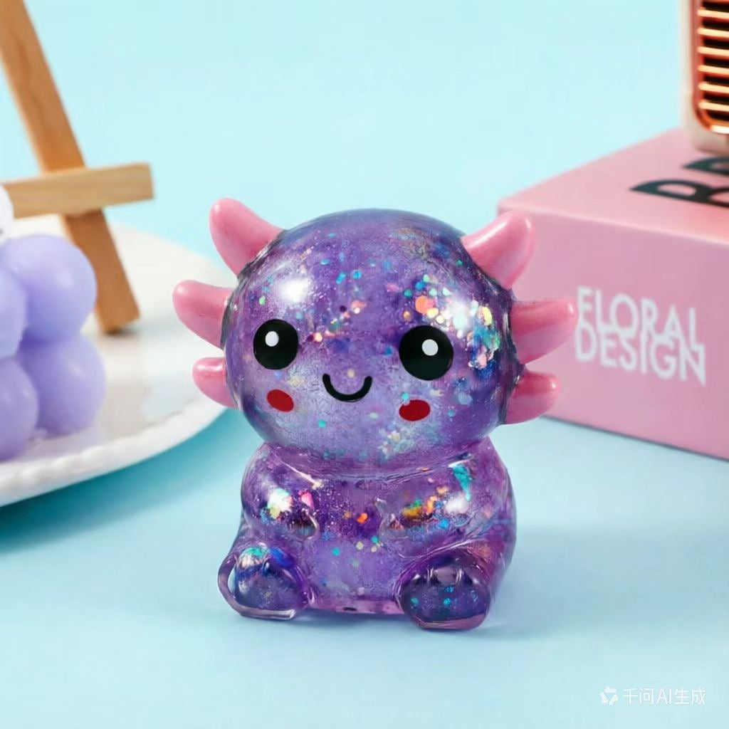 R1583 Axolotl Stress Balls Squishy Sensory Fidget Toys