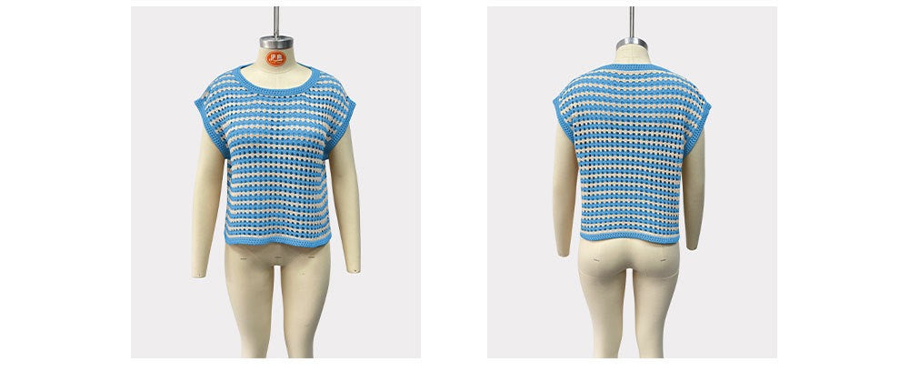 R1218 Short Sleeve Bat Sleeve Sweater Top