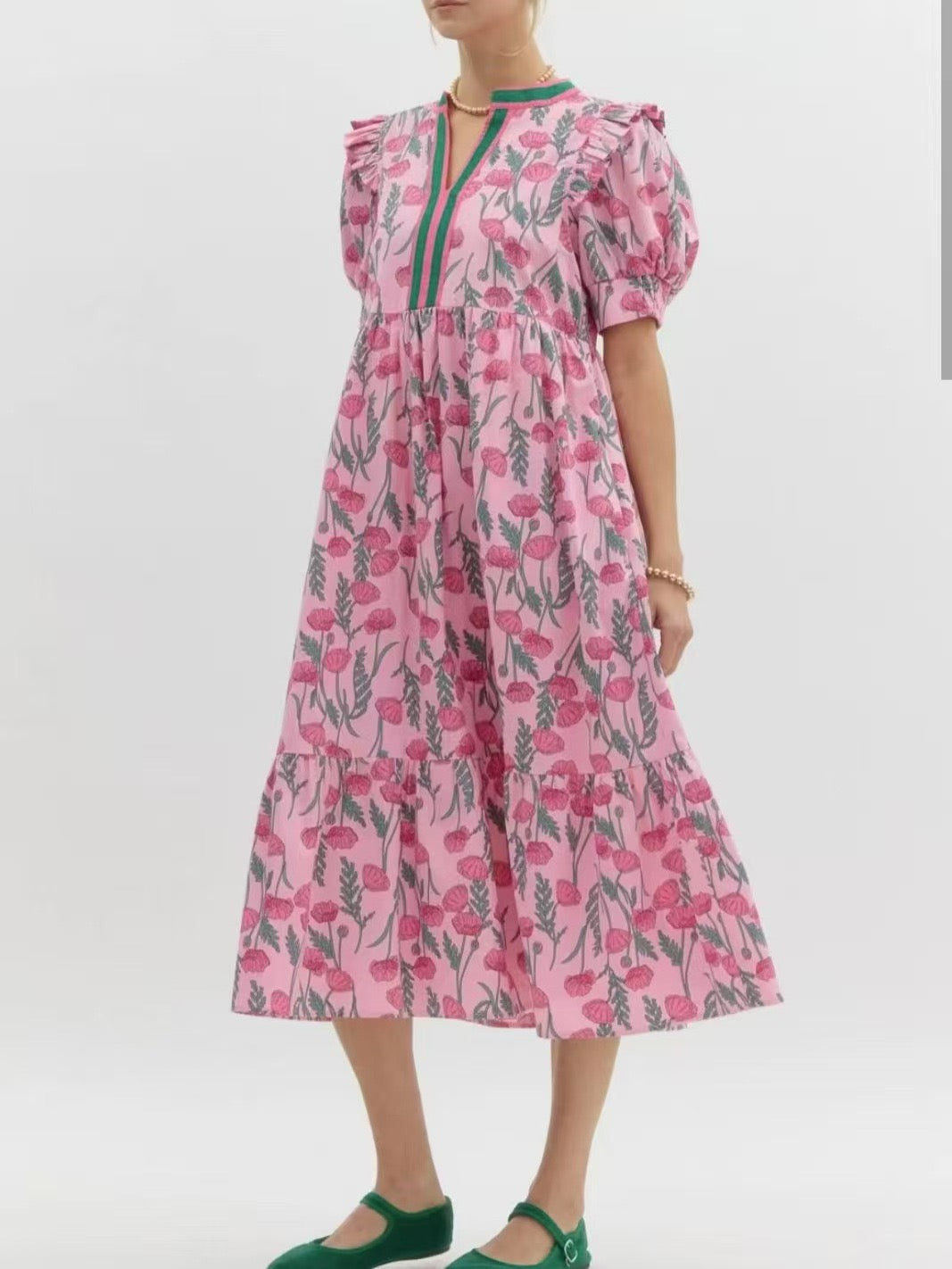 R1602 Summer Floral Long Dress