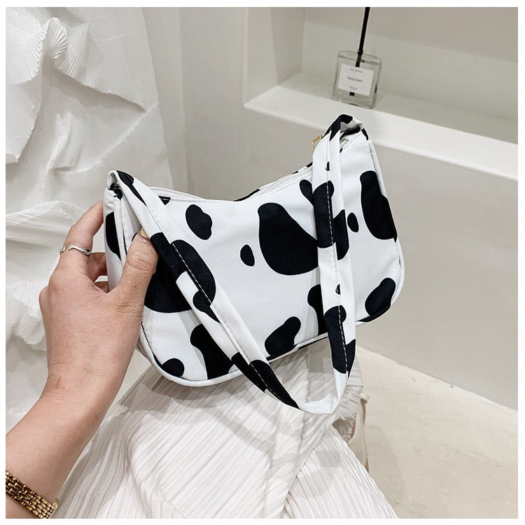 R1201 Leopard Print Minimalist Shoulder Bag