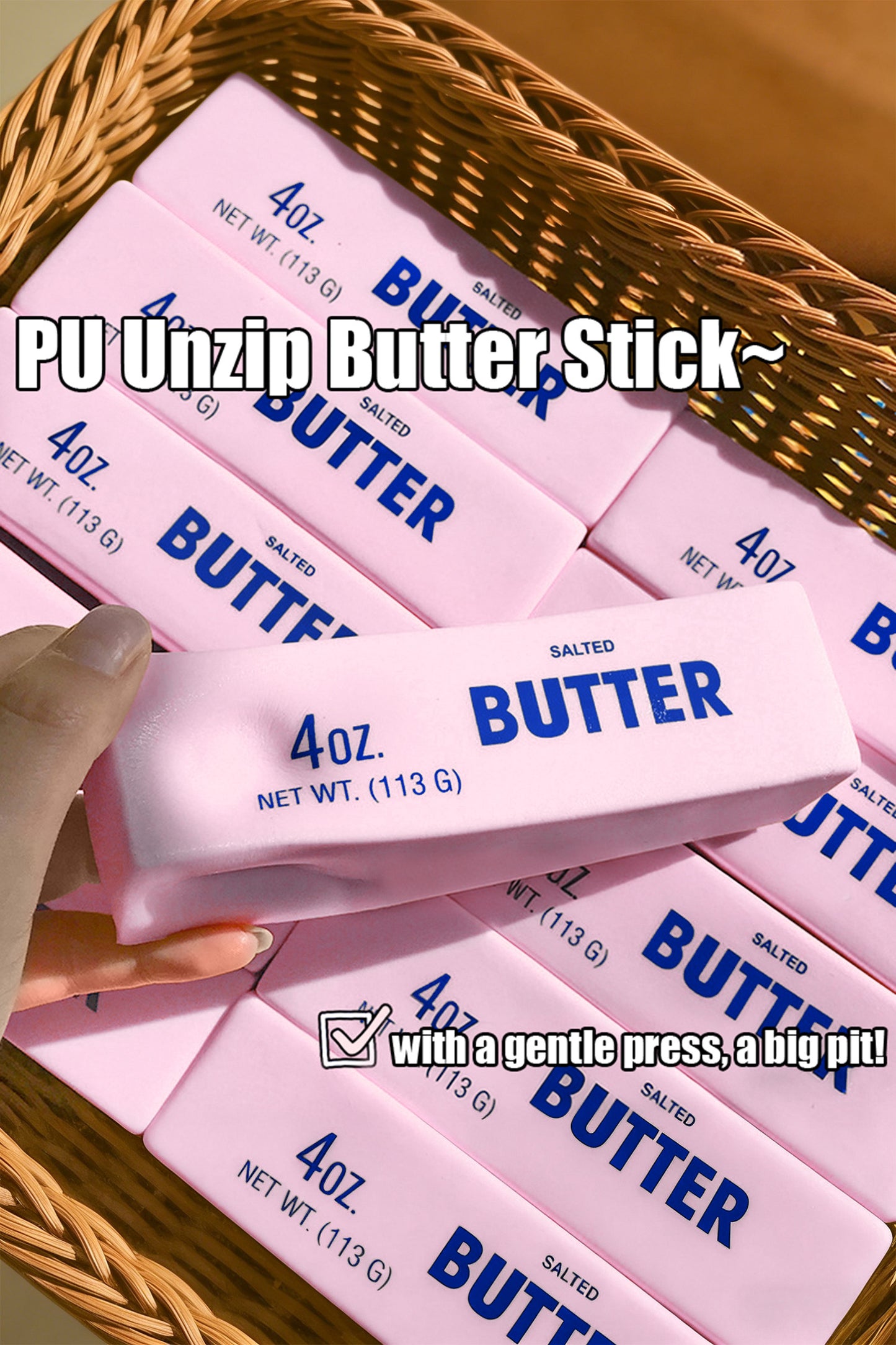 R1382 1PC PU Butter Sticker Relieve Pressure Toy