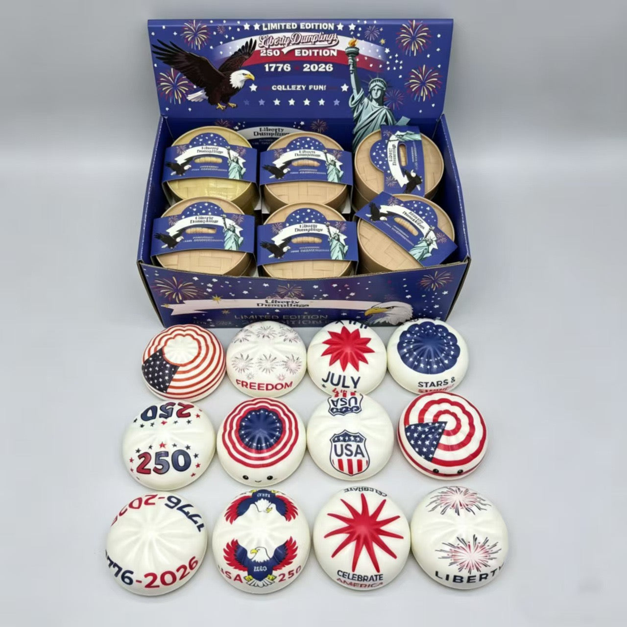 R1421 4th of July Squishy Dumpling Stress Ball