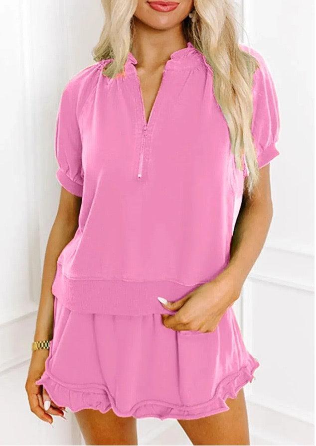 R1657 Two Pieces Skort Set