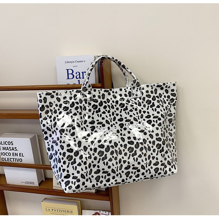 R1347 Leopard PU Leather Water Proof Tote Bag