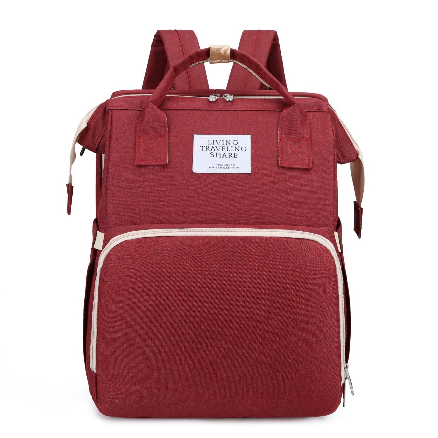 D5372 Multi-functional large-capacity baby crib mother and baby bag diaper bag