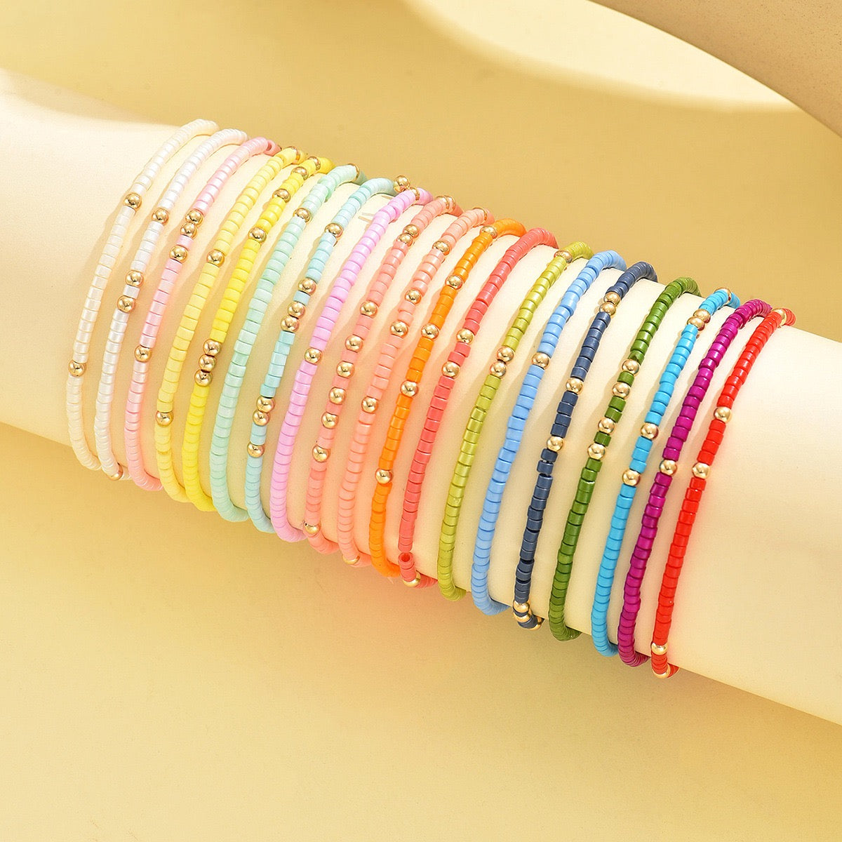 R1234 19pcs Boho Stretchy Bracelet Set