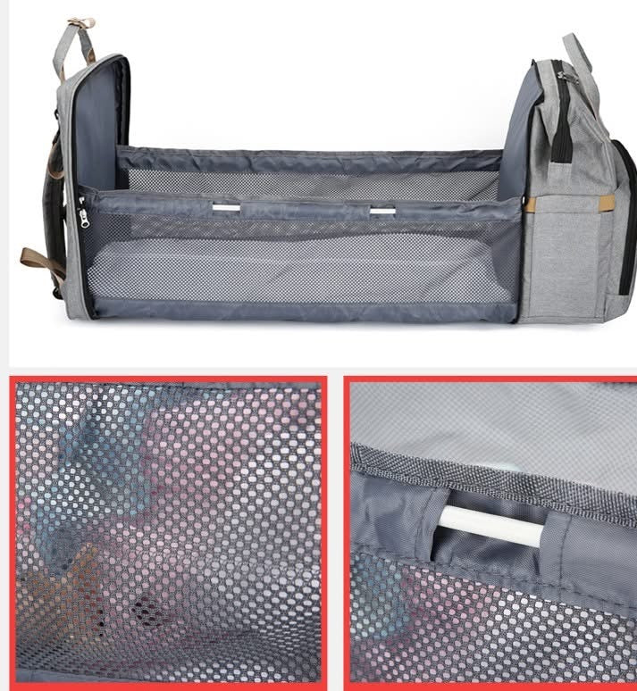 D5372 Multi-functional large-capacity baby crib mother and baby bag diaper bag