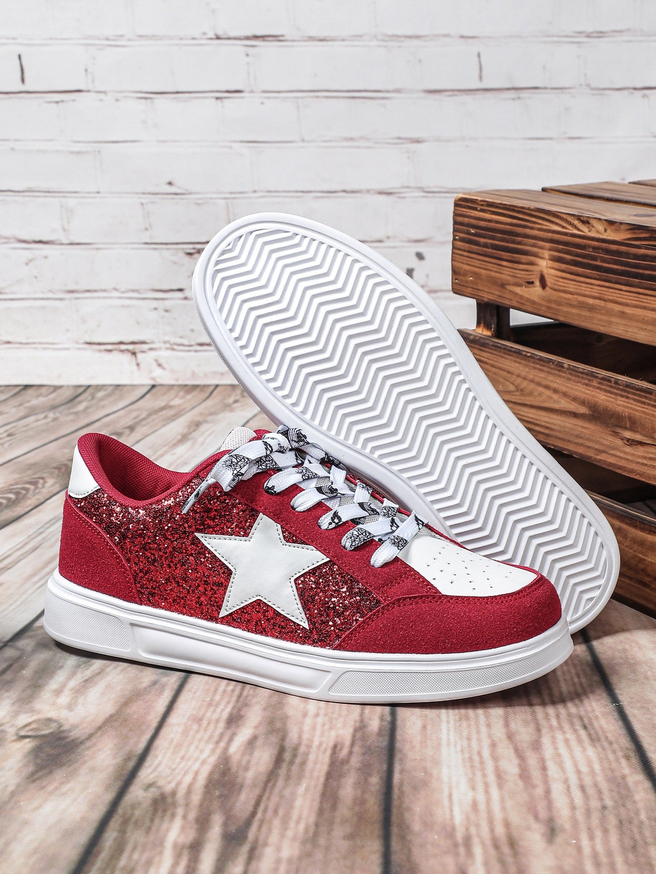 R1190 Glitter Star Flat Shoes