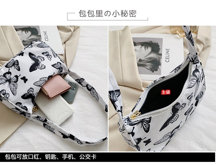 R1201 Leopard Print Minimalist Shoulder Bag