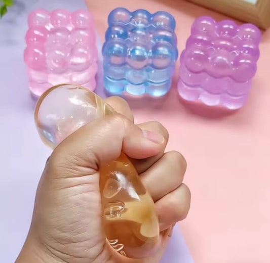 R1549 Bright Colors Maltose Fidget Toys Cubic Shape Slow Rising Anti-stress Sensory Toy