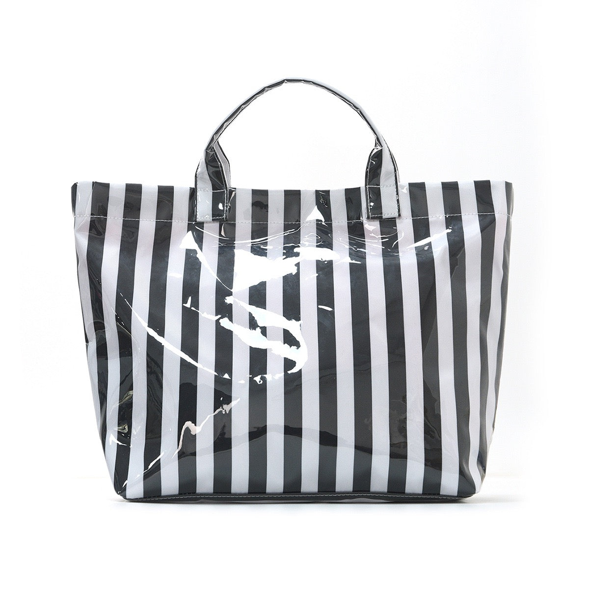 R1323 Glossy Striped Large Tote Bag